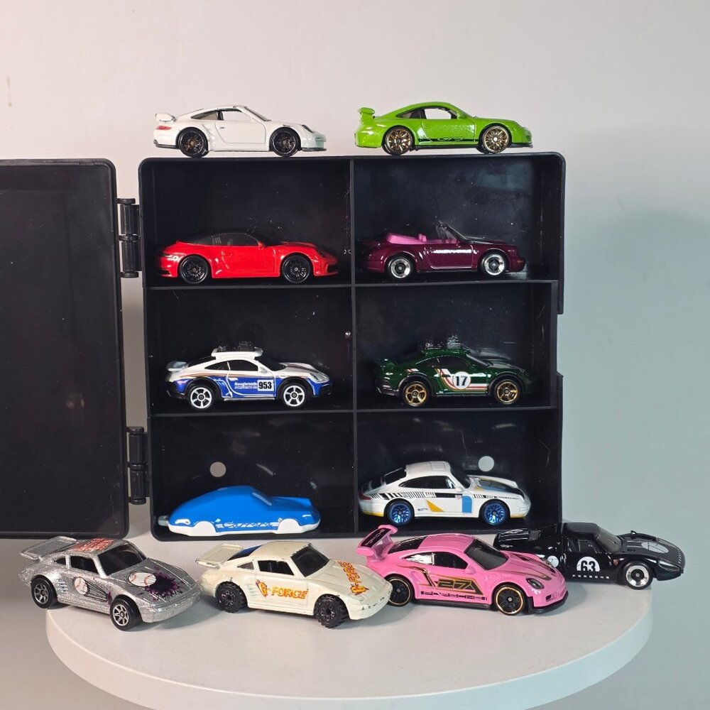 Hot Wheels Porsche Custom 12 Pack With Display Case